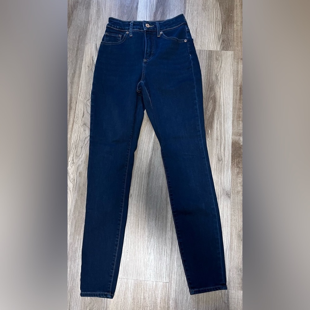 Express Curvy Skinny High Rise Dark Jeans Size 0R